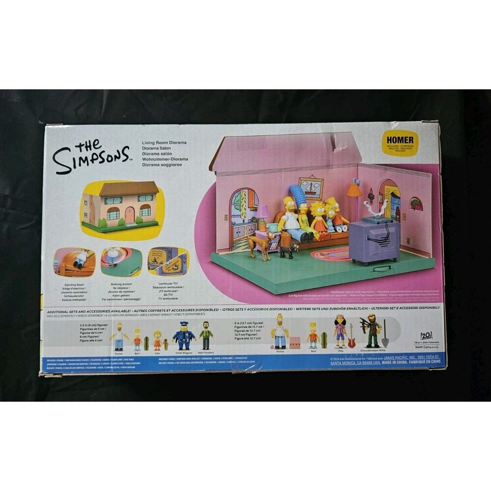 The Simpsons Living Room Diorama includes Homer 2.5" Figurine Jakks Pacific 2024 - Picture 3 of 4